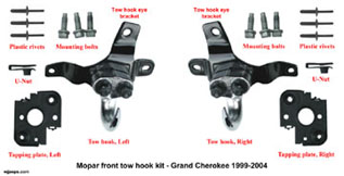 Front tow hook kit